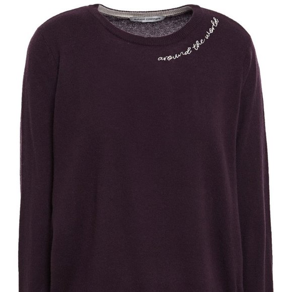 Autumn Cashmere Sweaters - NWT 100% cashmere eggplant crew neck sweater, size S